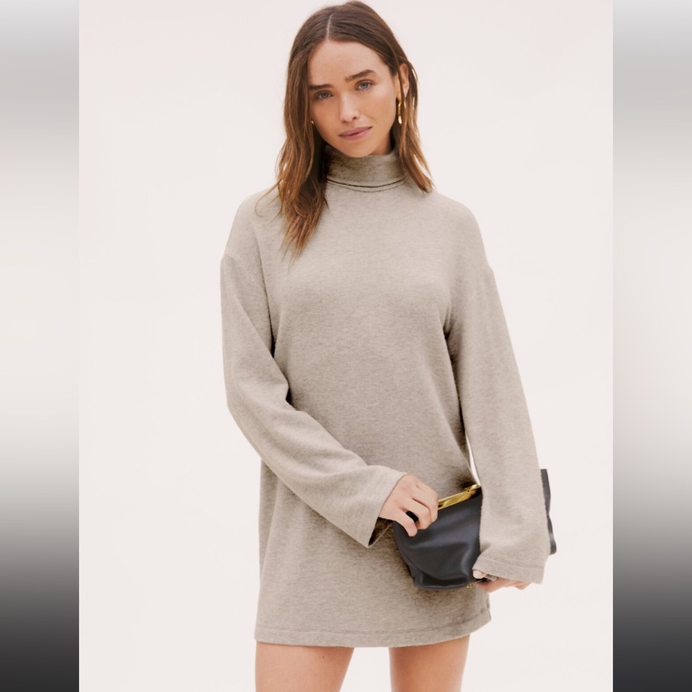 Reformation Aspen Dress in Heather Grey only worn once